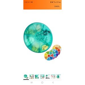 Travel Weekly Pill Organizer - Push Button Pill Case Rotate 7 Compartments Daily